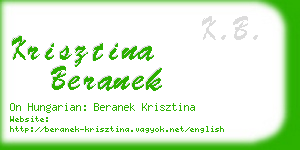 krisztina beranek business card